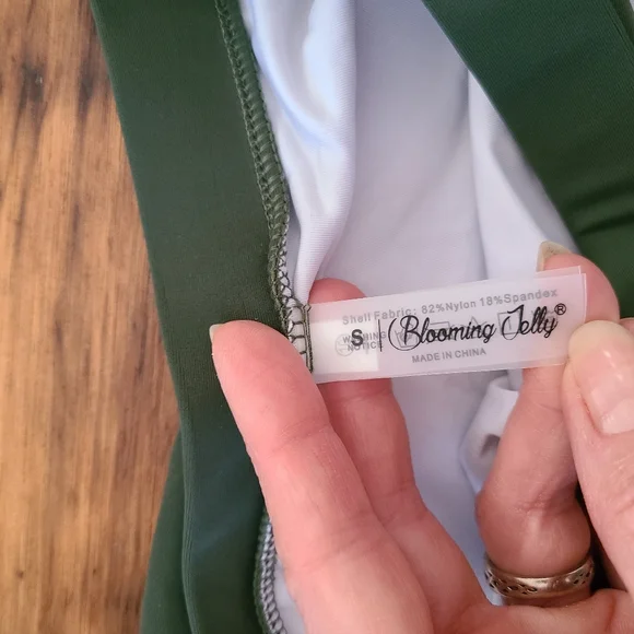 Blooming Jelly Olive Green High Waisted Bikini Size S - Picture 7 of 10